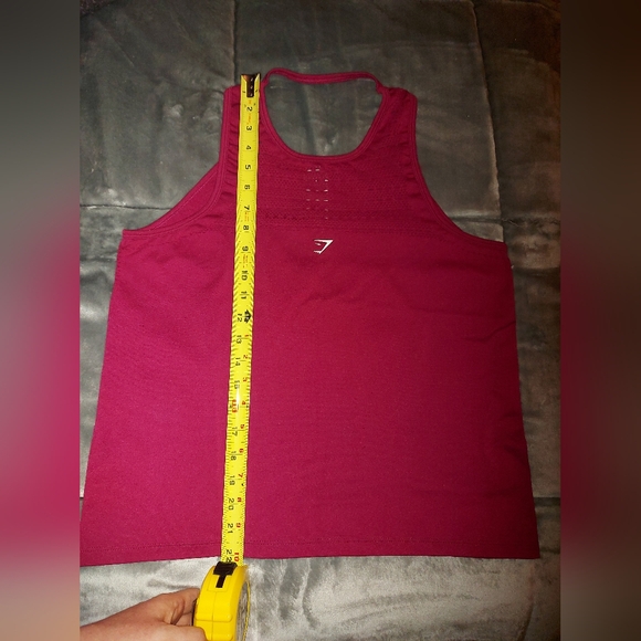 Gymshark Energy Seamless Vest Burgundy - Picture 9 of 9